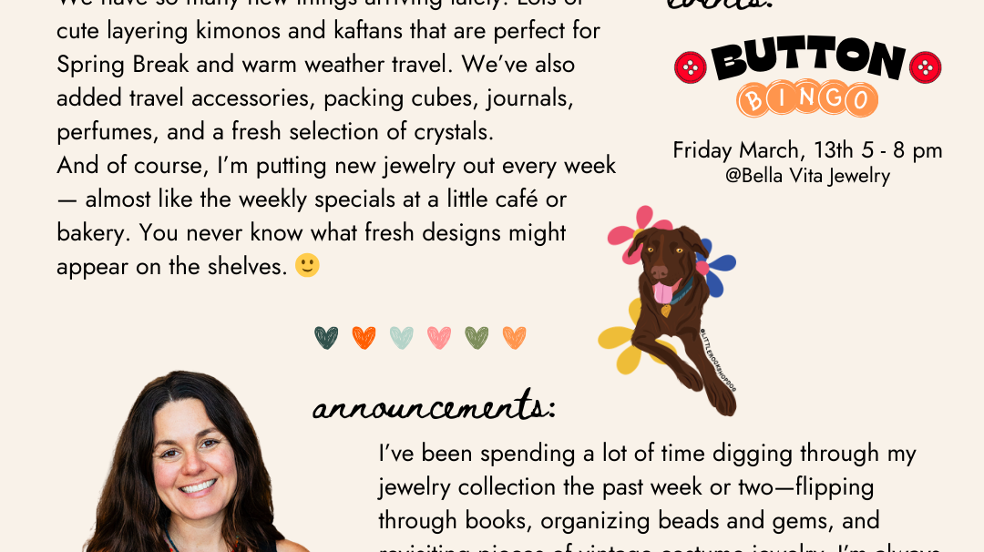 Bella Vita Weekly Announcements! - Studio Notes