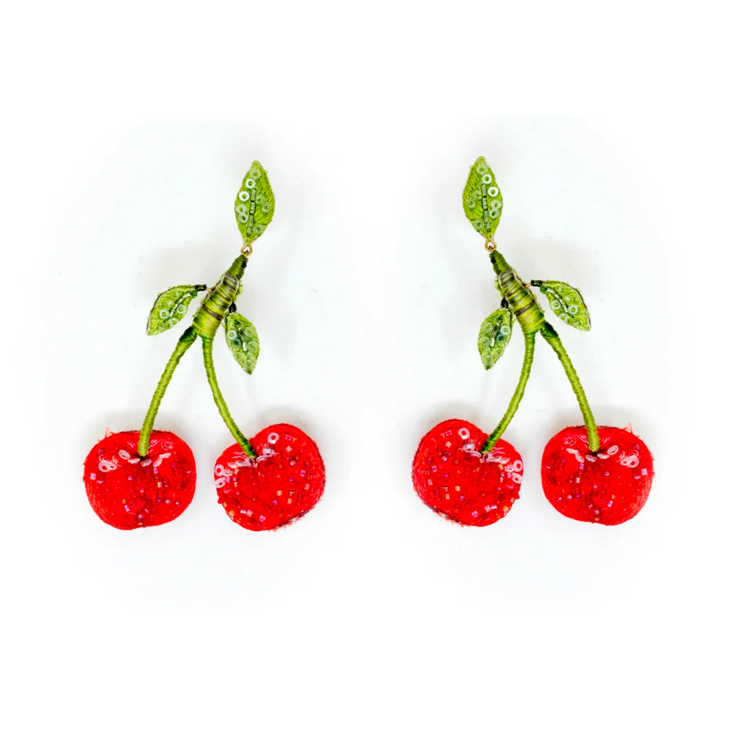 Hand Embroidered Earrings Brooches + Pins Trovelore