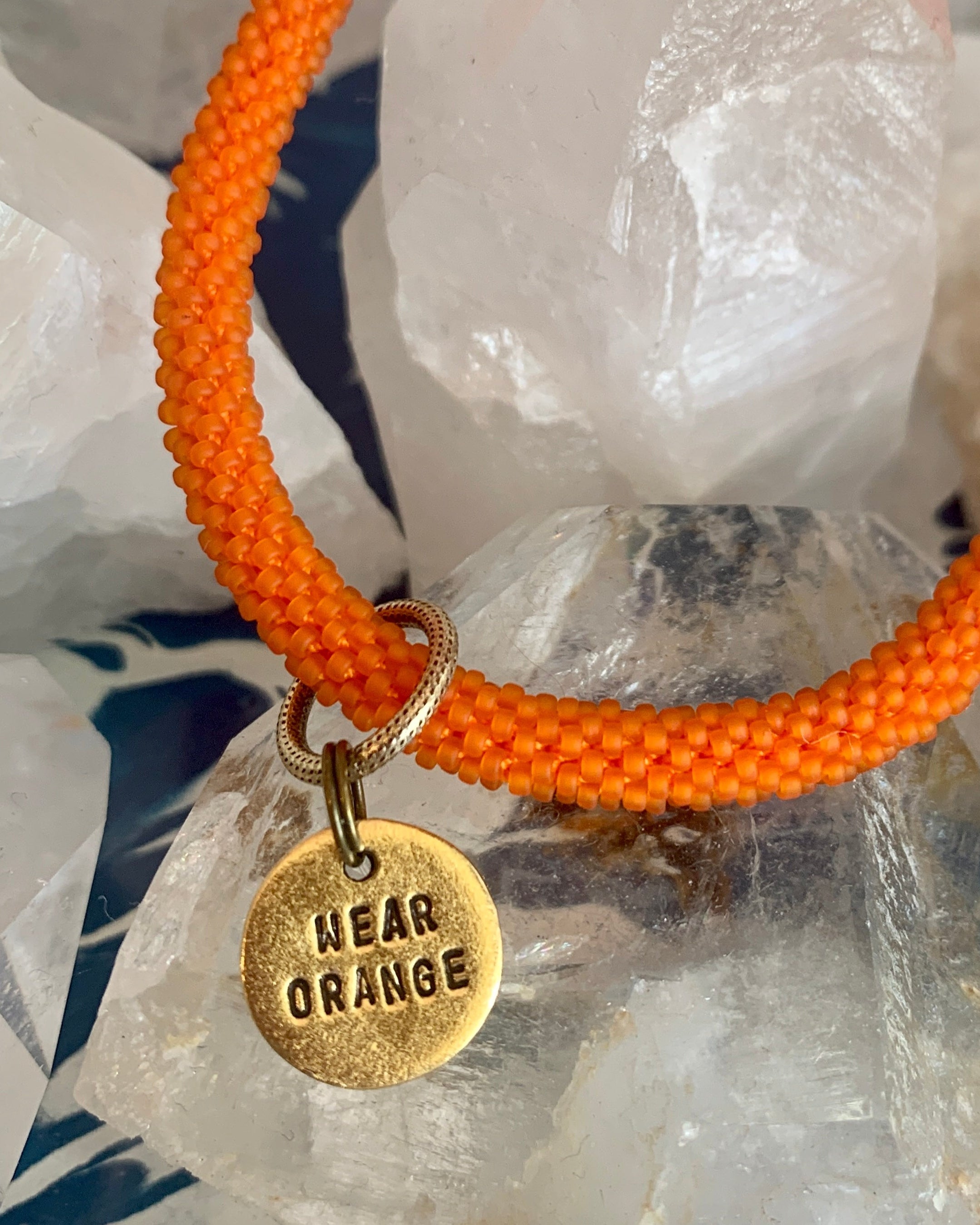 "Wear Orange" Charm Bracelet - benefiting Moms Demand Action Beaded Bangles Bella Vita Jewelry