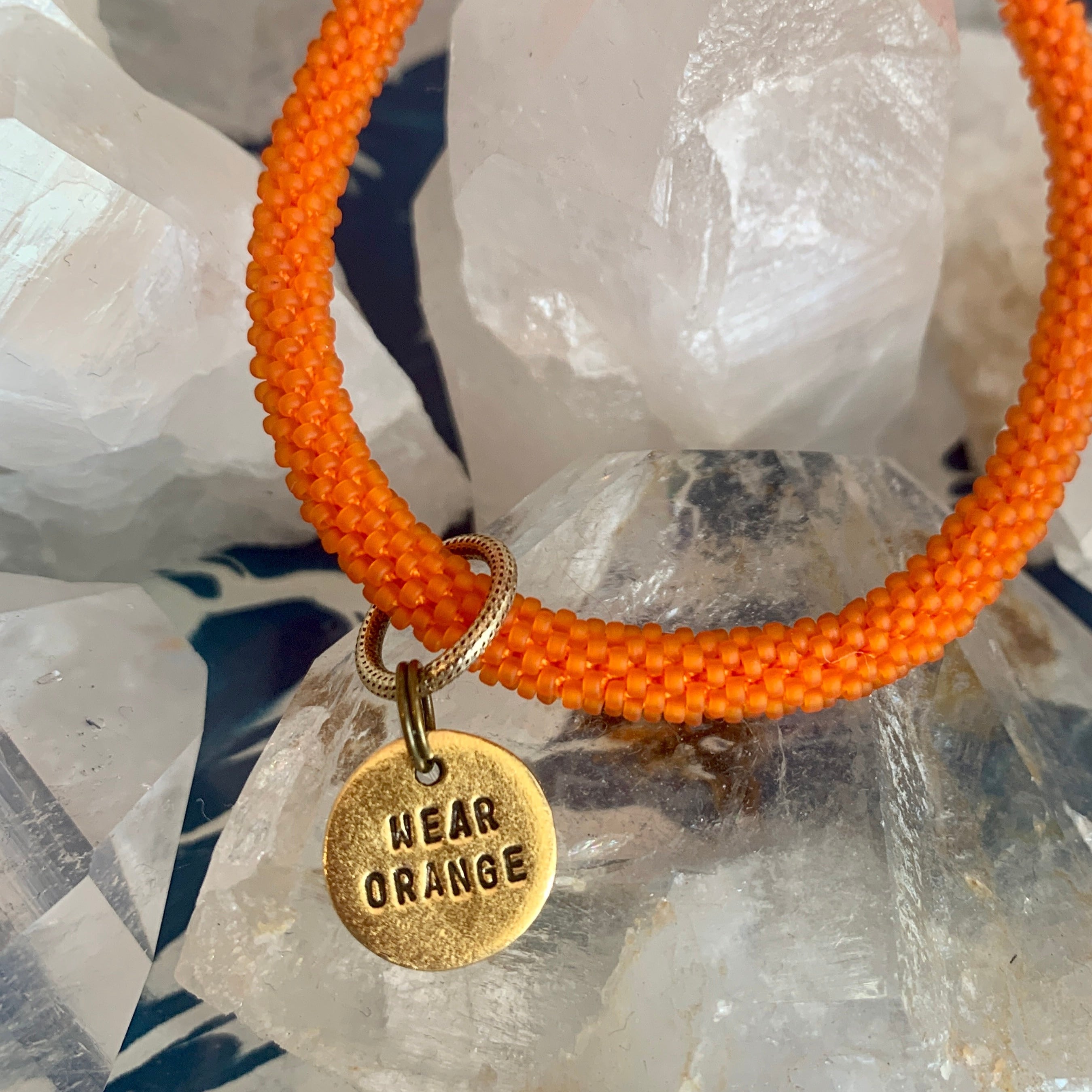 "Wear Orange" Charm Bracelet - benefiting Moms Demand Action Beaded Bangles Bella Vita Jewelry