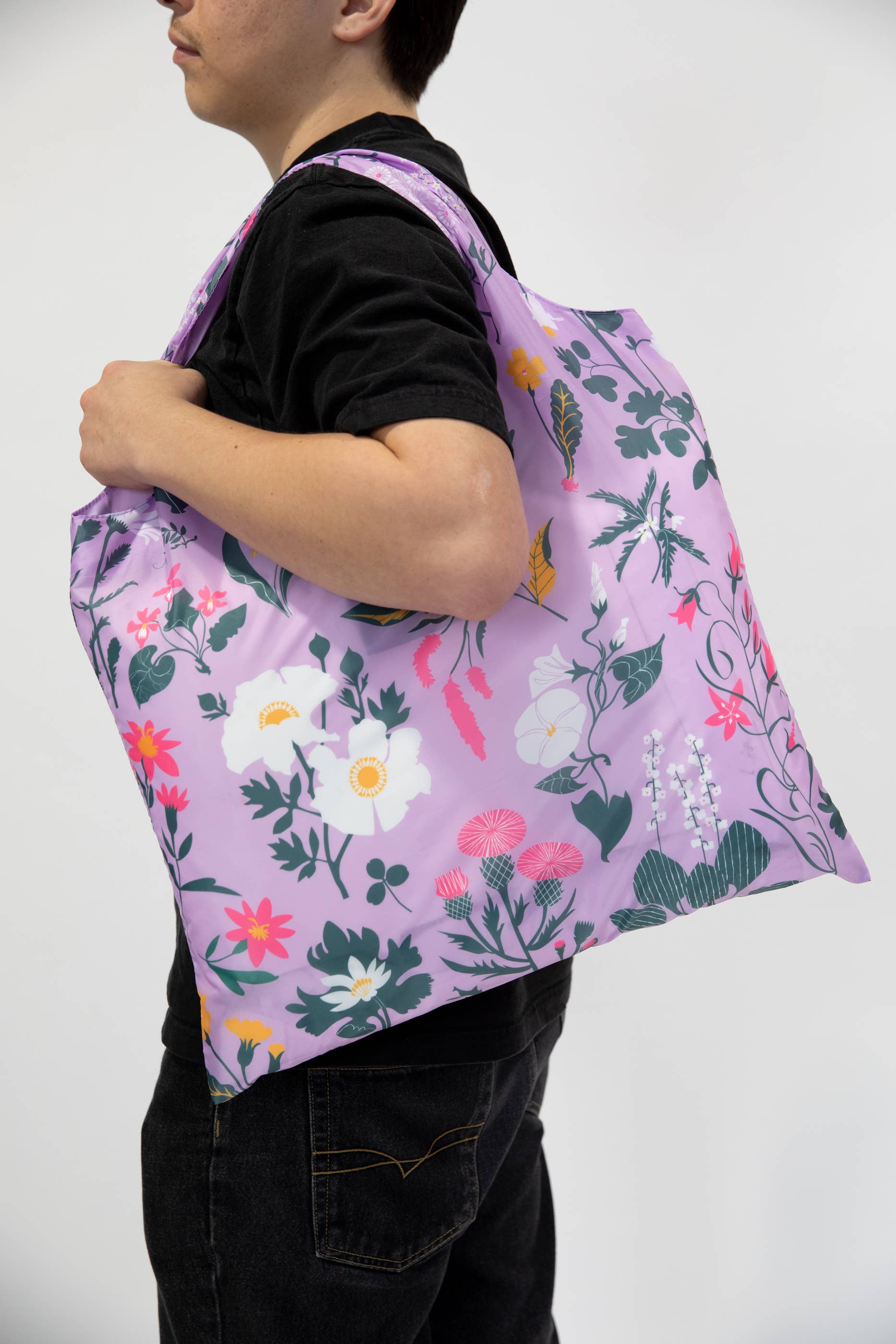 Floral Art Sack® by Banquet Workshop - Reusable Tote Bag Yellow Owl Workshop