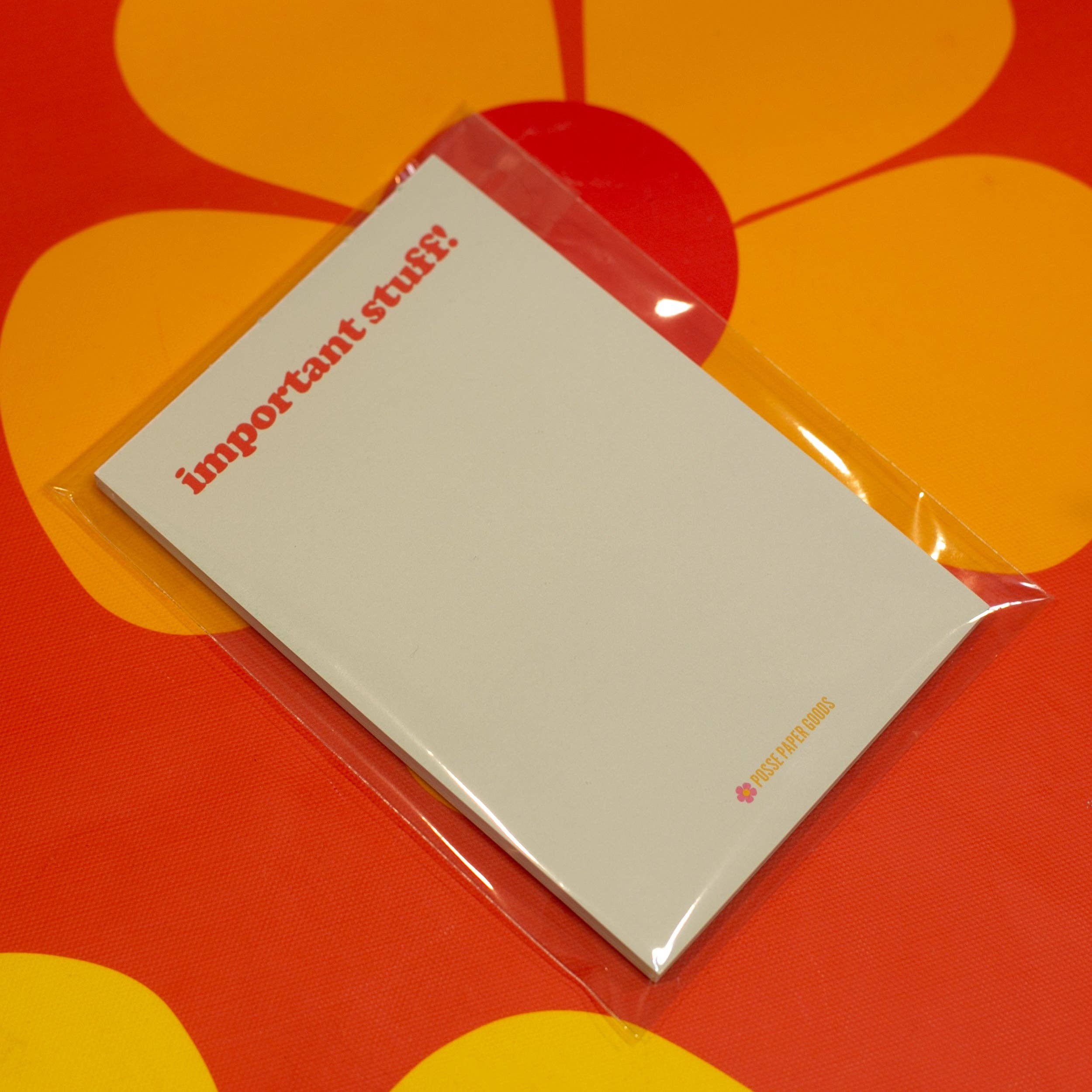 Important Stuff Notepad Posse Paper Goods