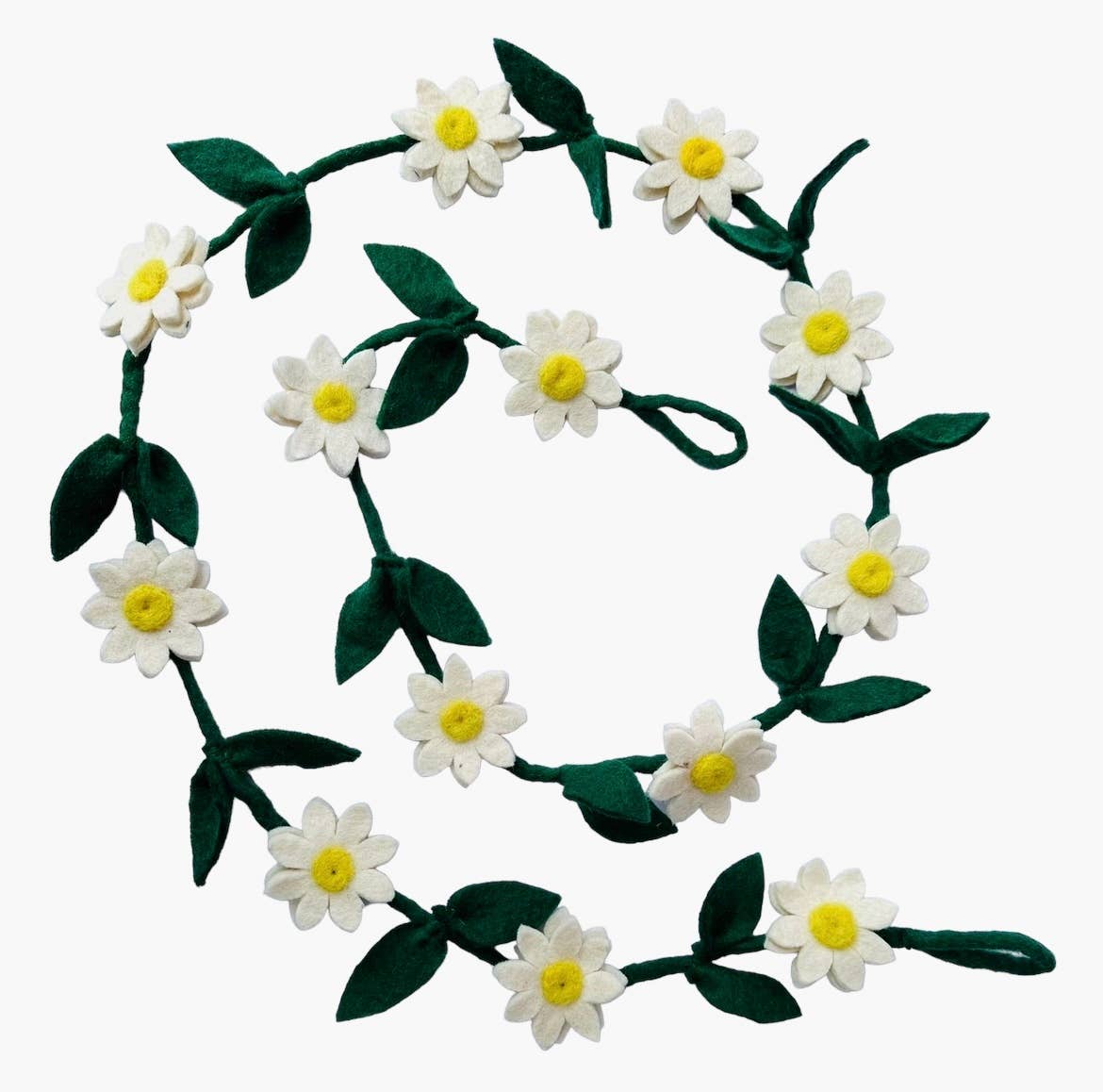 60" Felt floral garland, Daisy cream Giftsland
