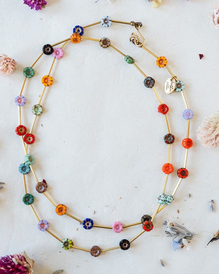 Flower Power Daisy Chain Necklace Charm + Pendant Necklaces Bella Vita Jewelry Multi!!!