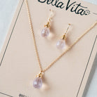 Rose Quartz Set Charm + Pendant Necklaces Bella Vita Jewelry