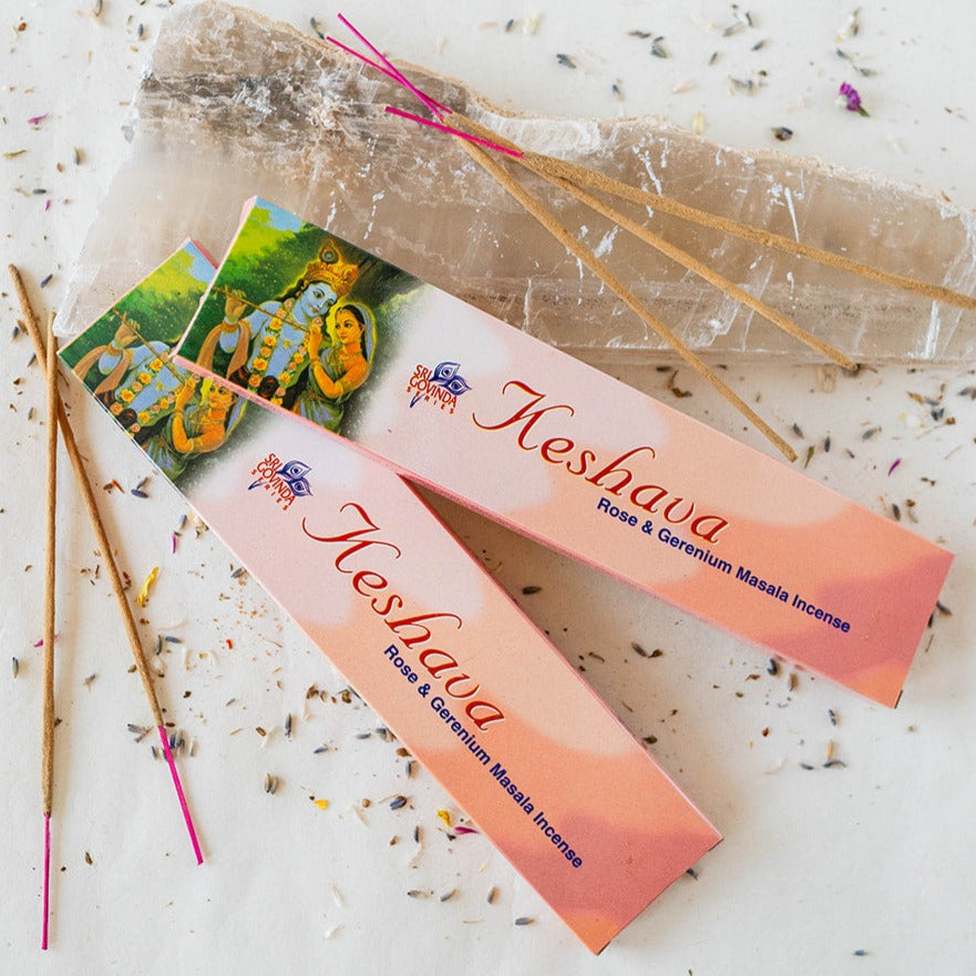Keshava - Rose & Geranium Masala Incense Incense The Incense Sampler