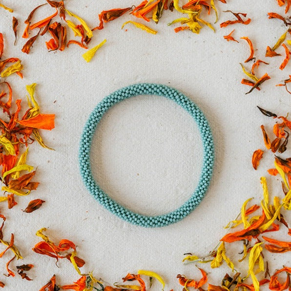 Seed Beaded Bangle Beaded Bangles Bella Vita Jewelry Turquoise