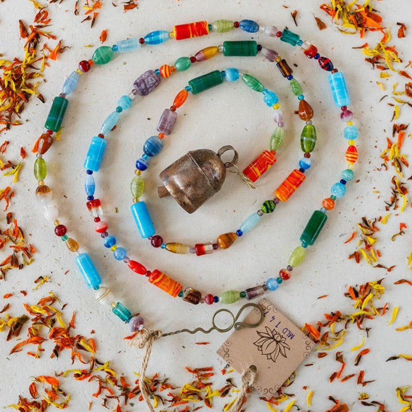 Splash of Color Beaded Bell Garden Moksha