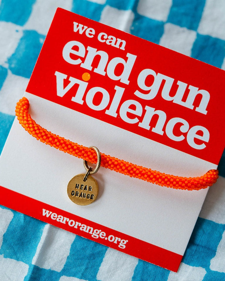 "Wear Orange" Charm Bracelet - benefiting Moms Demand Action Beaded Bangles Bella Vita Jewelry