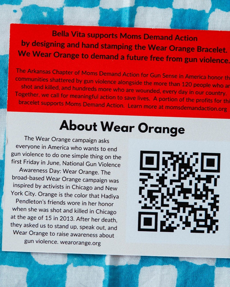 "Wear Orange" Charm Bracelet - benefiting Moms Demand Action Beaded Bangles Bella Vita Jewelry