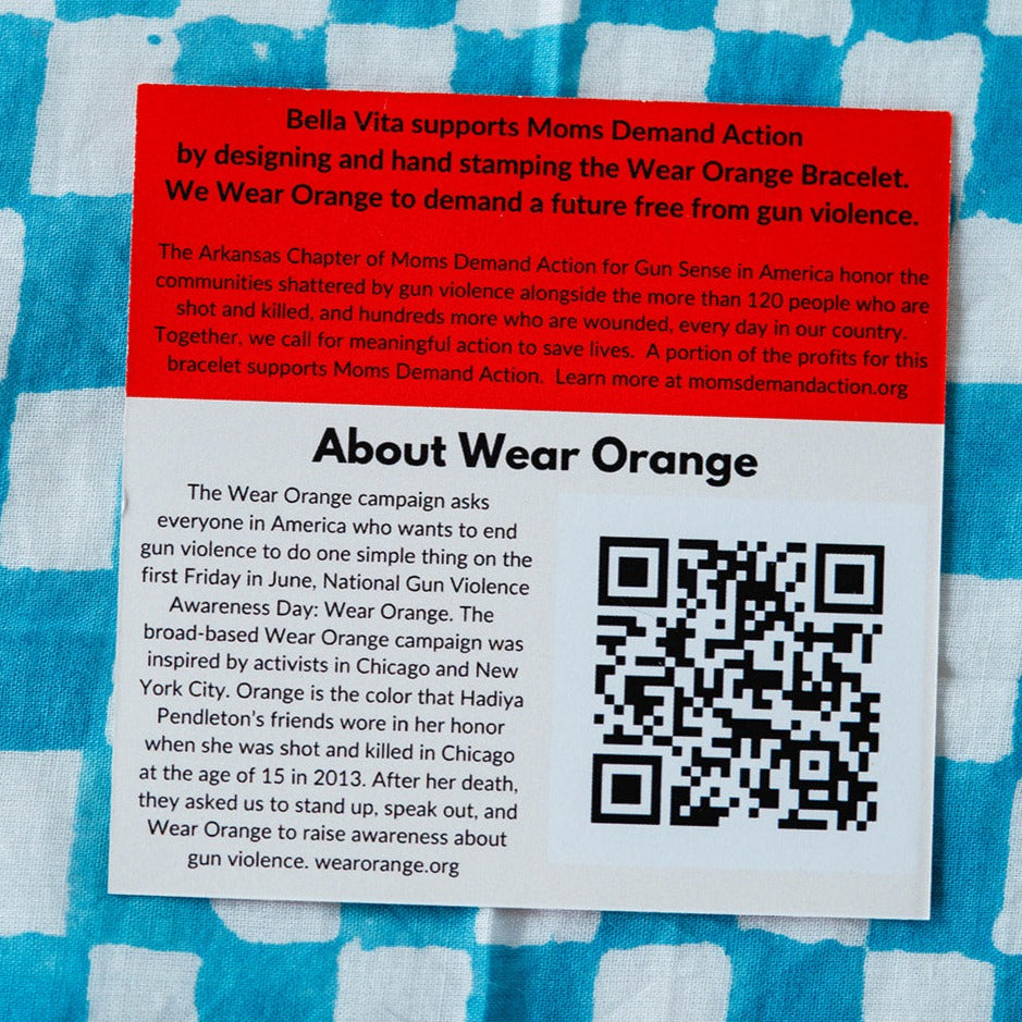 "Wear Orange" Charm Bracelet - benefiting Moms Demand Action Beaded Bangles Bella Vita Jewelry