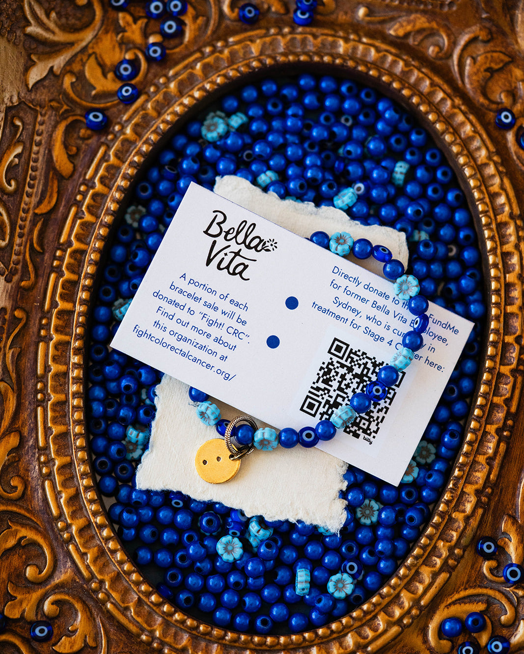 Fight CRC Colon Charm Bracelet Beaded Bangles Bella Vita Jewelry