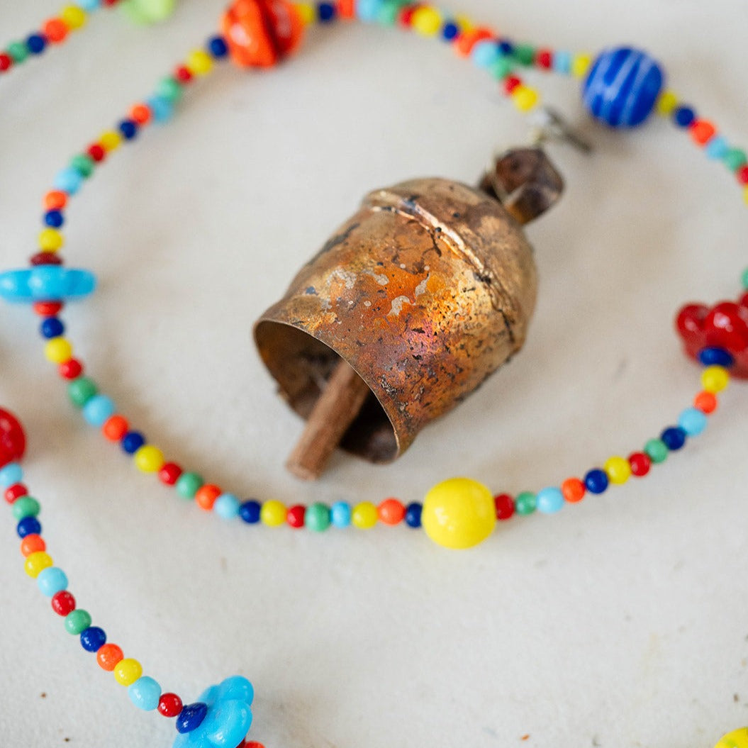 Glass Flowers Beaded Bell Garden Moksha