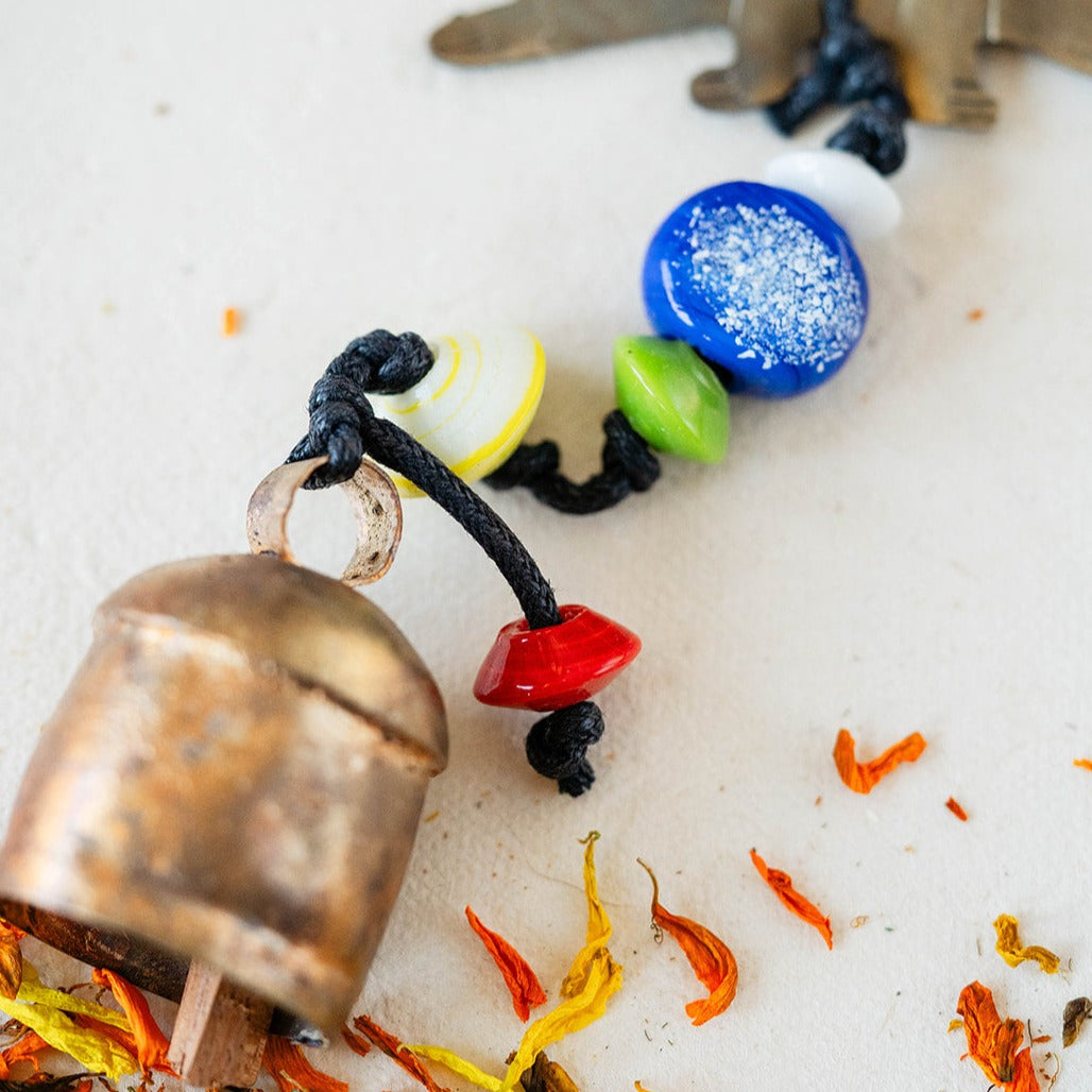 Beaded Sitting Dog Chime Garden Moksha