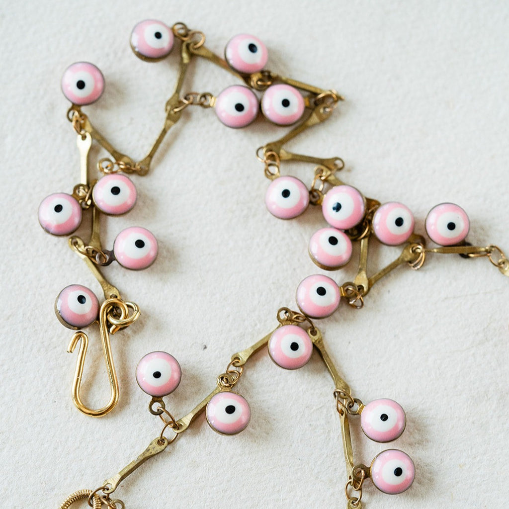 Confetti Chain Chain Necklaces Bella Vita Jewelry Pink Eye  