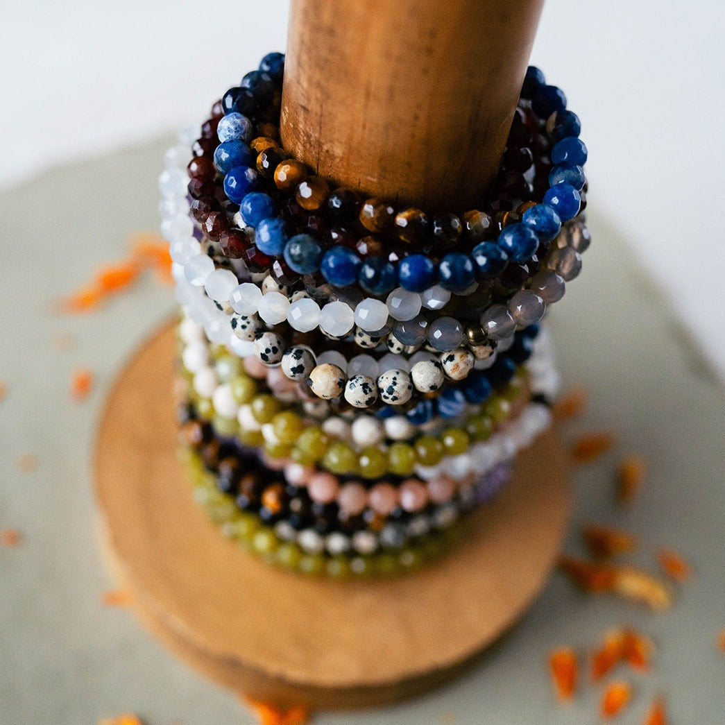 Faceted Gemstone Bracelet Beaded Bangles Bella Vita Jewelry