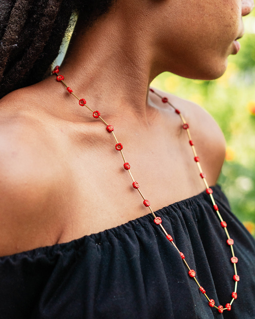 Flower Power Daisy Chain Necklace Charm + Pendant Necklaces Bella Vita Jewelry