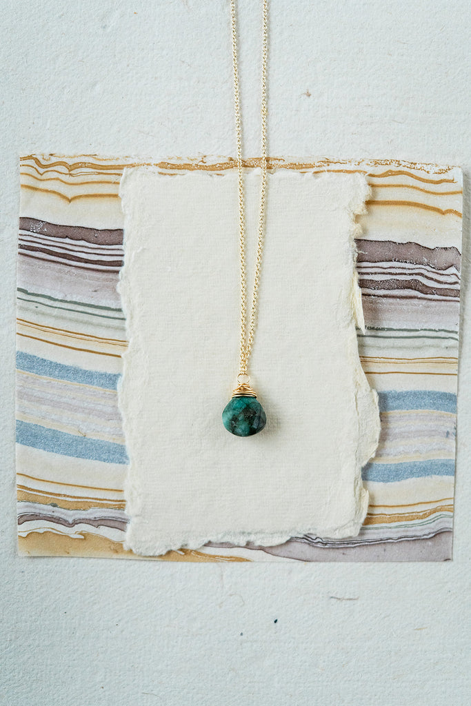 Emerald Necklace Charm + Pendant Necklaces Bella Vita Jewelry   