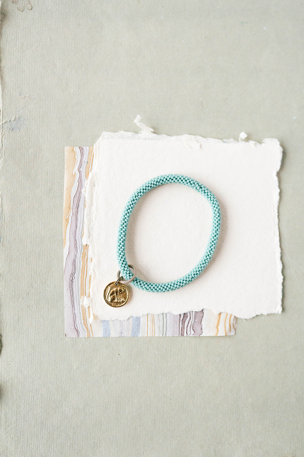 Beaded Bangle + Cat Charm Beaded Bangles Bella Vita Jewelry