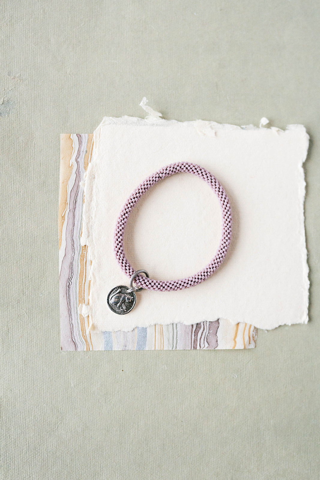Beaded Bangle + Cat Charm Beaded Bangles Bella Vita Jewelry