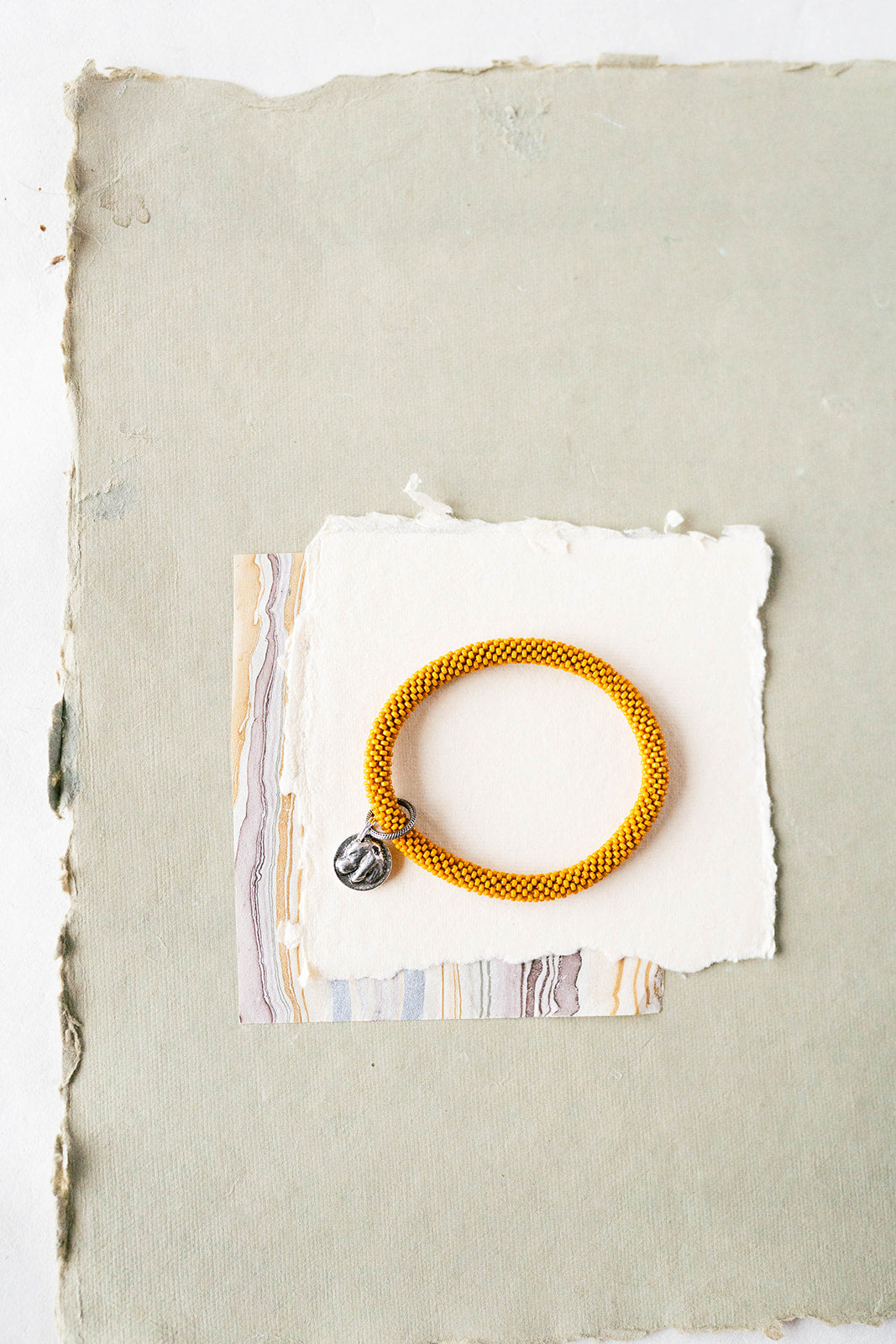 Beaded Bangle + Dog Charm Beaded Bangles Bella Vita Jewelry
