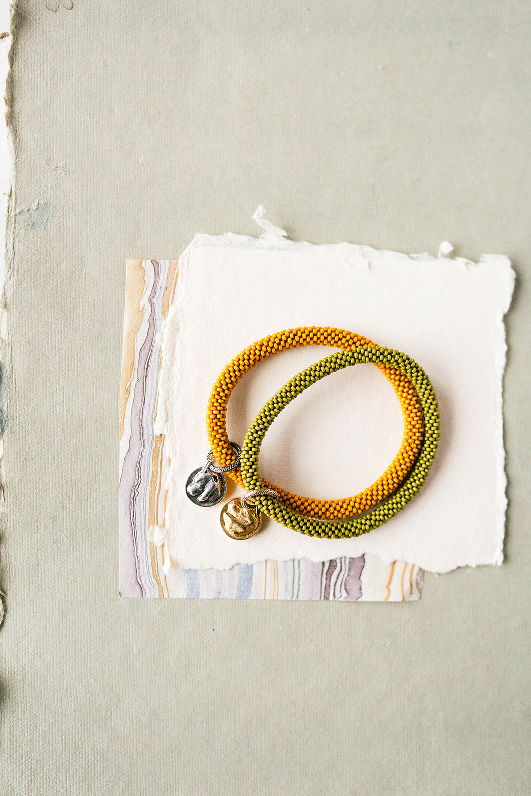 Beaded Bangle + Dog Charm Beaded Bangles Bella Vita Jewelry