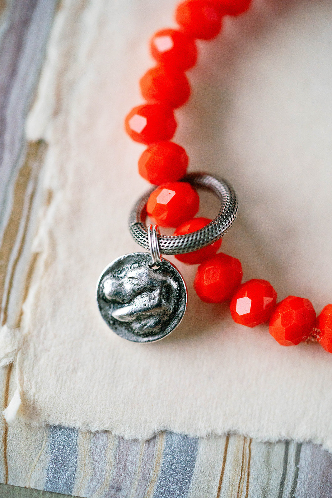 Crystal Bangle + Dog Charm Beaded Bangles Bella Vita Jewelry