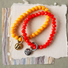 Crystal Bangle + Dog Charm Beaded Bangles Bella Vita Jewelry