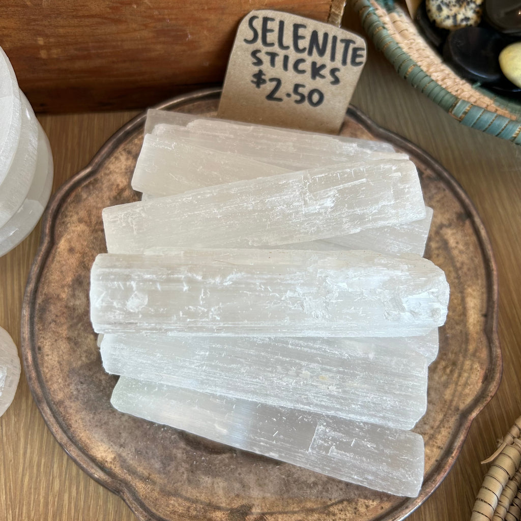 Selenite Sticks Crystals BV Tucson   