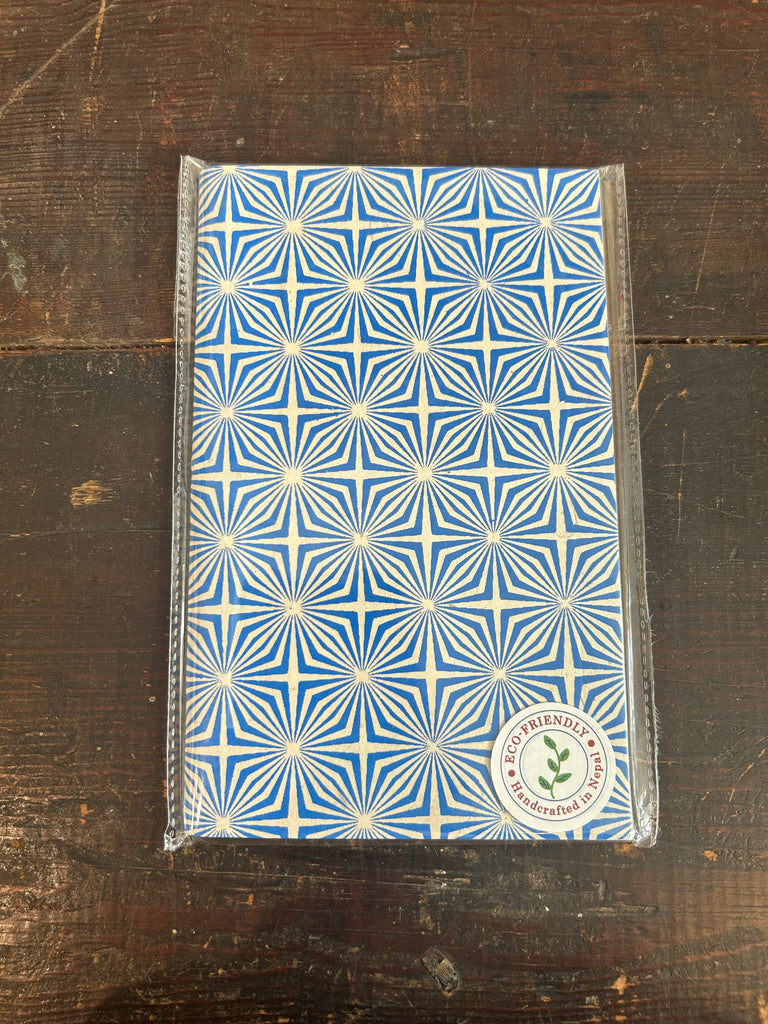Eco Friendly Handcrafted Journals Journals Giftsland Blue Geometric  