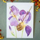 In the Garden - Iris Necklace Charm + Pendant Necklaces Bella Vita Jewelry Gold Plated Pendant/Gold Plated Chain