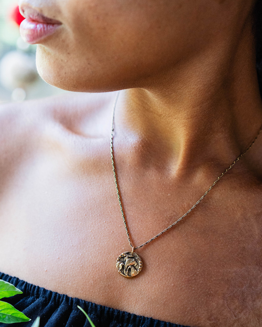 In the Garden - Iris Necklace Charm + Pendant Necklaces Bella Vita Jewelry