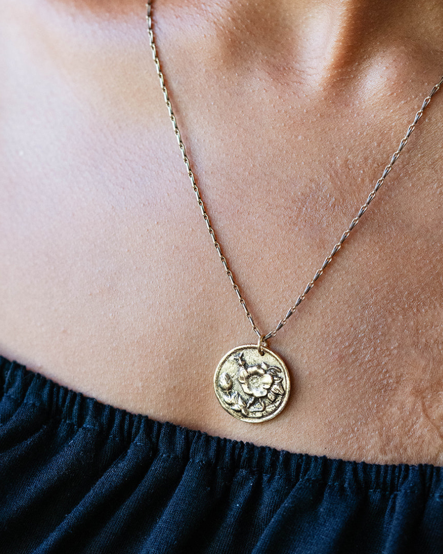 In the Garden - Poppy Necklace Charm + Pendant Necklaces Bella Vita Jewelry