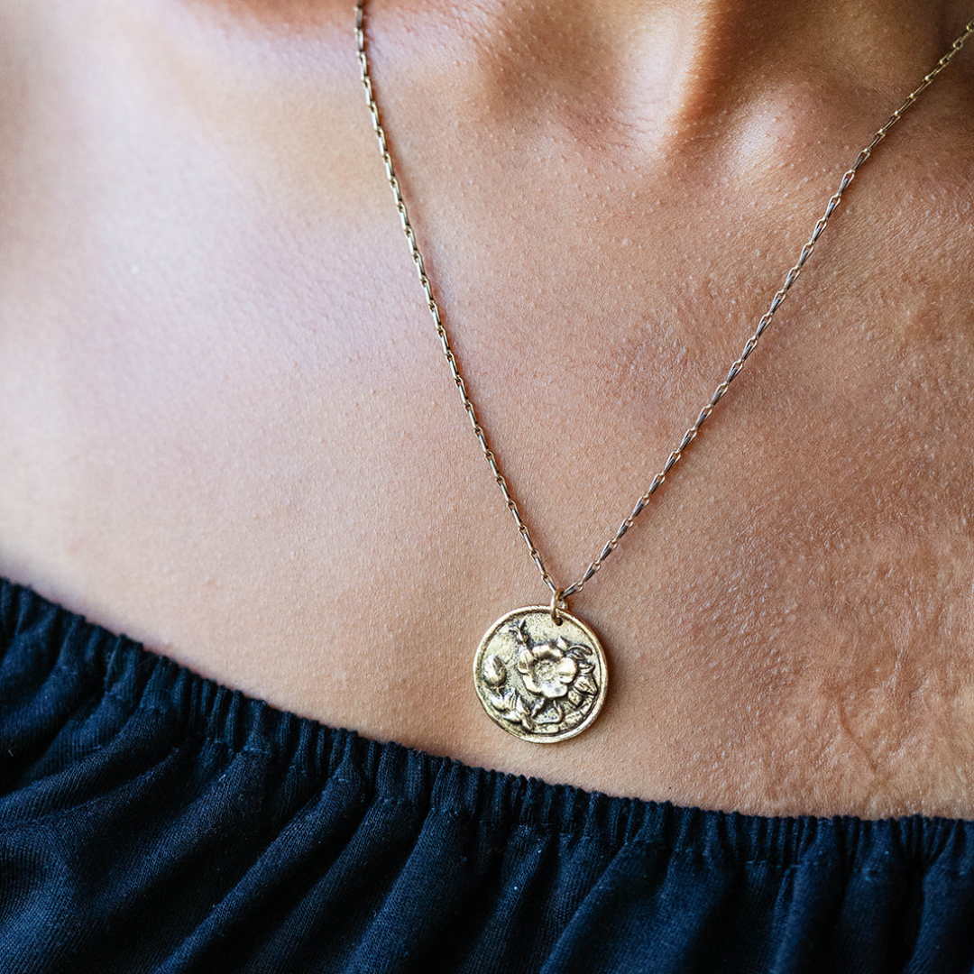 In the Garden - Poppy Necklace Charm + Pendant Necklaces Bella Vita Jewelry
