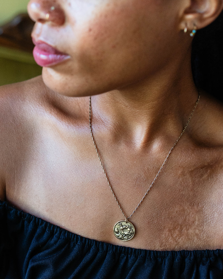 In the Garden - Poppy Necklace Charm + Pendant Necklaces Bella Vita Jewelry