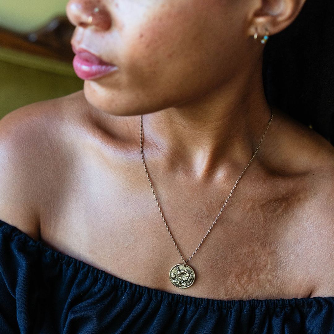 In the Garden - Poppy Necklace Charm + Pendant Necklaces Bella Vita Jewelry