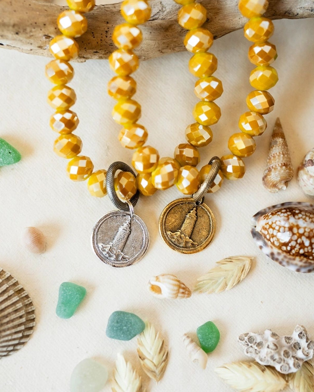 Yacht Rock Lighthouse Charm Bracelet Beaded Bangles Bella Vita Jewelry