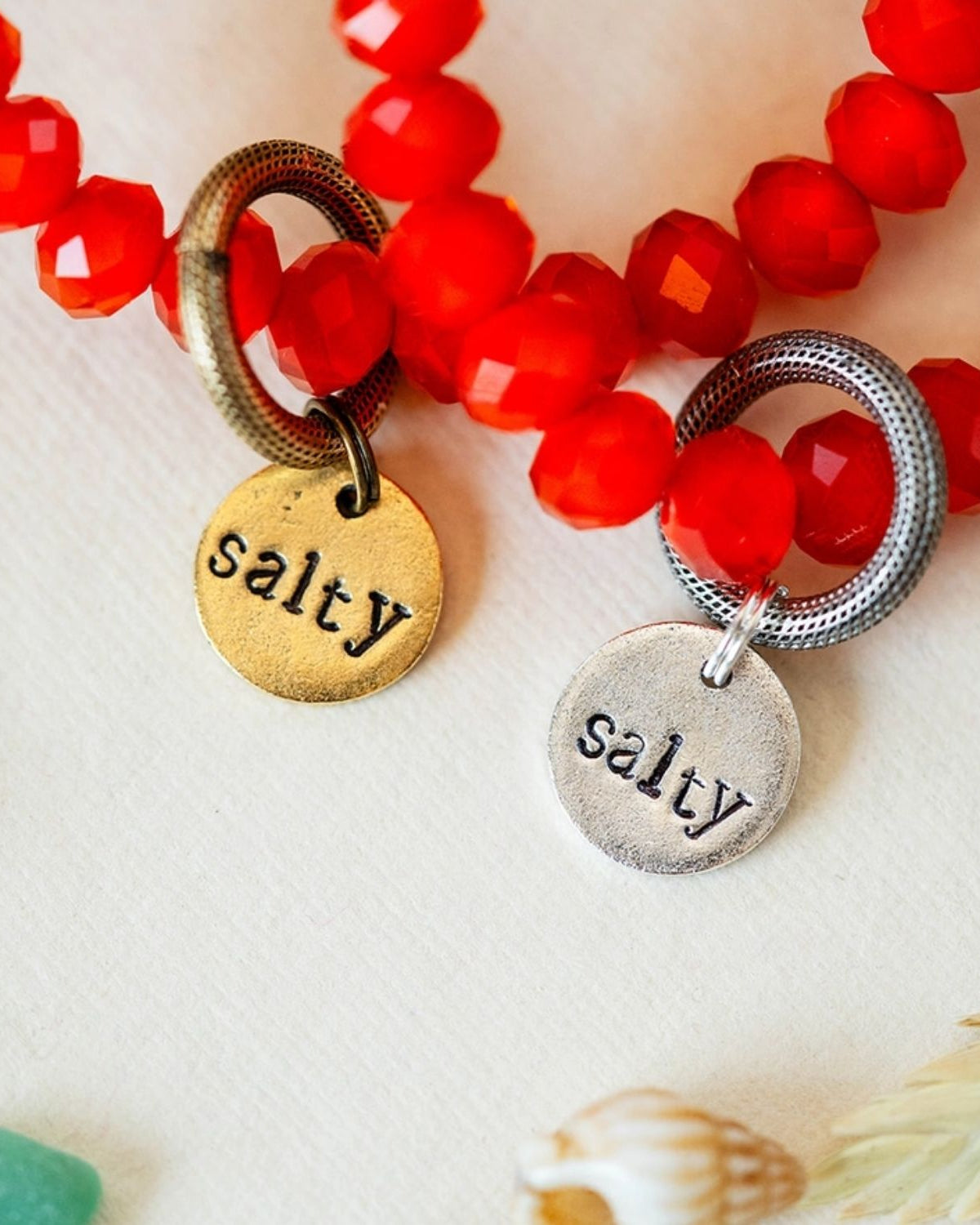 Yacht Rock Mantra Charm Bracelet Beaded Bangles Bella Vita Jewelry