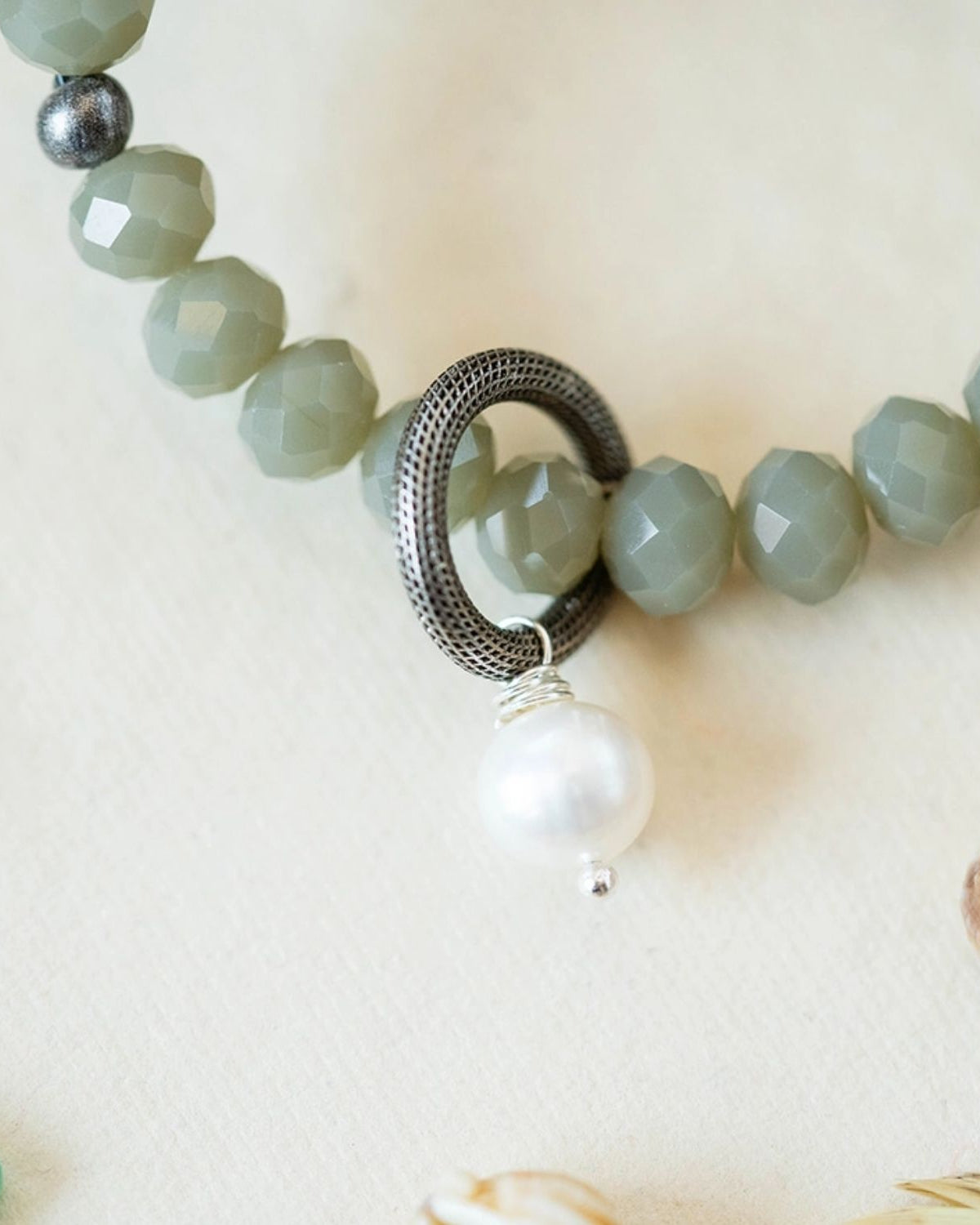 Yacht Rock Pearl Charm Bracelet Beaded Bangles Bella Vita Jewelry