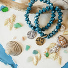 Yacht Rock Ship Charm Bracelet Beaded Bangles Bella Vita Jewelry