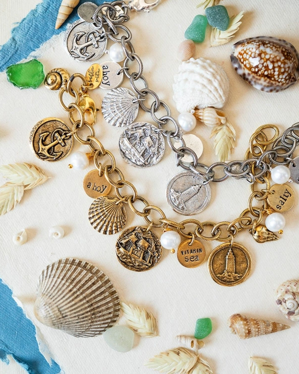 Yacht Rock Statement Charm Bracelet Chain Bracelets Bella Vita Jewelry