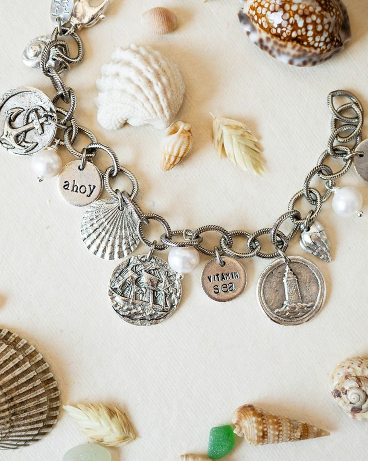Yacht Rock Statement Charm Bracelet Chain Bracelets Bella Vita Jewelry