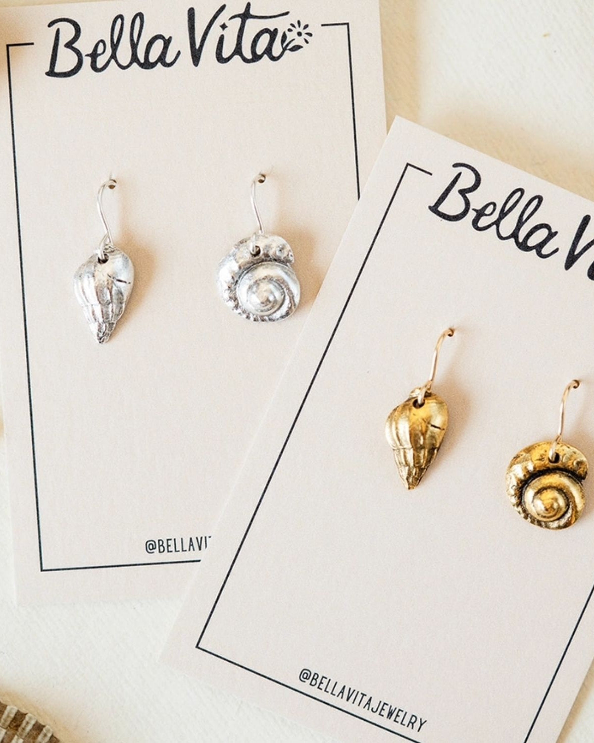 Yacht Rock Simple Shell Earrings Dangle Earrings Bella Vita Jewelry