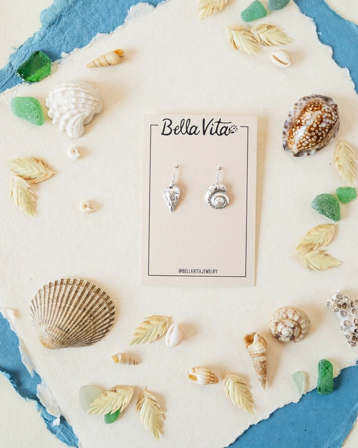 Yacht Rock Simple Shell Earrings Dangle Earrings Bella Vita Jewelry