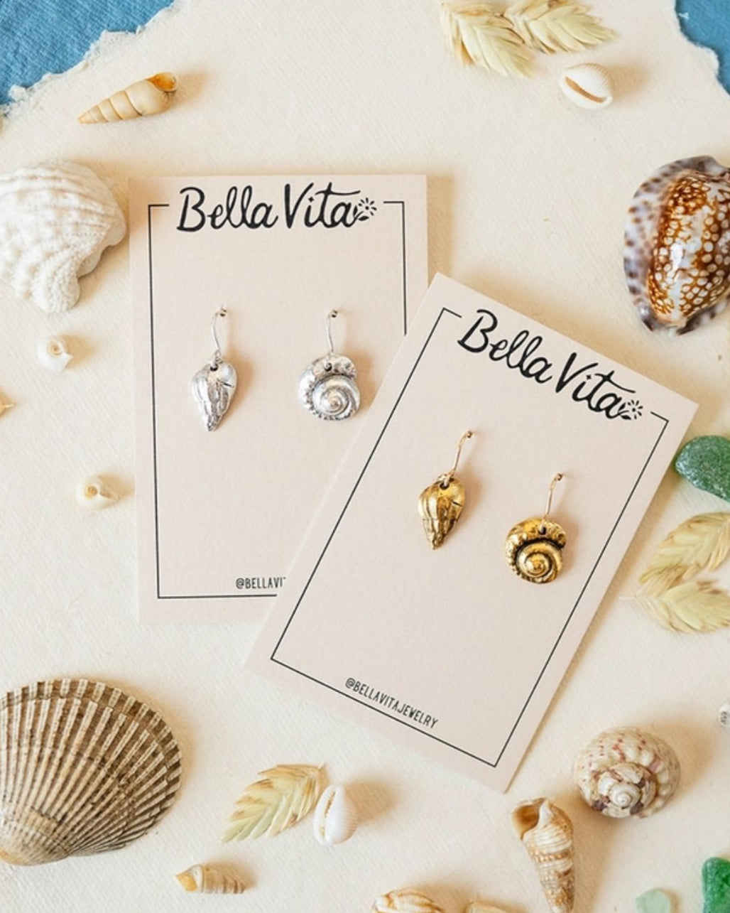 Yacht Rock Simple Shell Earrings Dangle Earrings Bella Vita Jewelry