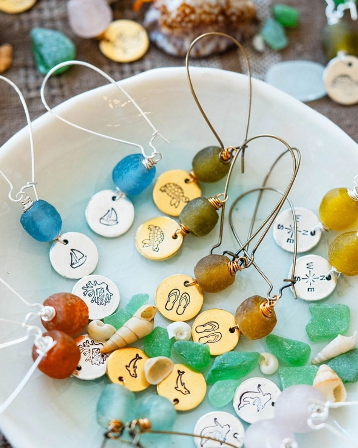 Yacht Rock Beach Charm Earrings Dangle Earrings Bella Vita Jewelry