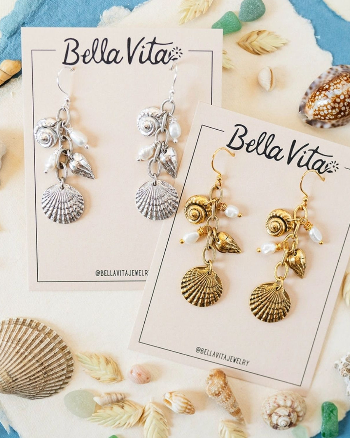 Yacht Rock Shell Earrings Dangle Earrings Bella Vita Jewelry