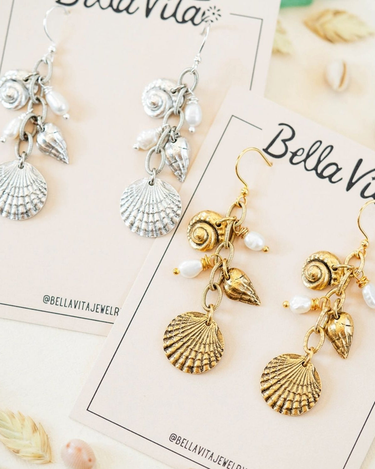 Yacht Rock Shell Earrings Dangle Earrings Bella Vita Jewelry