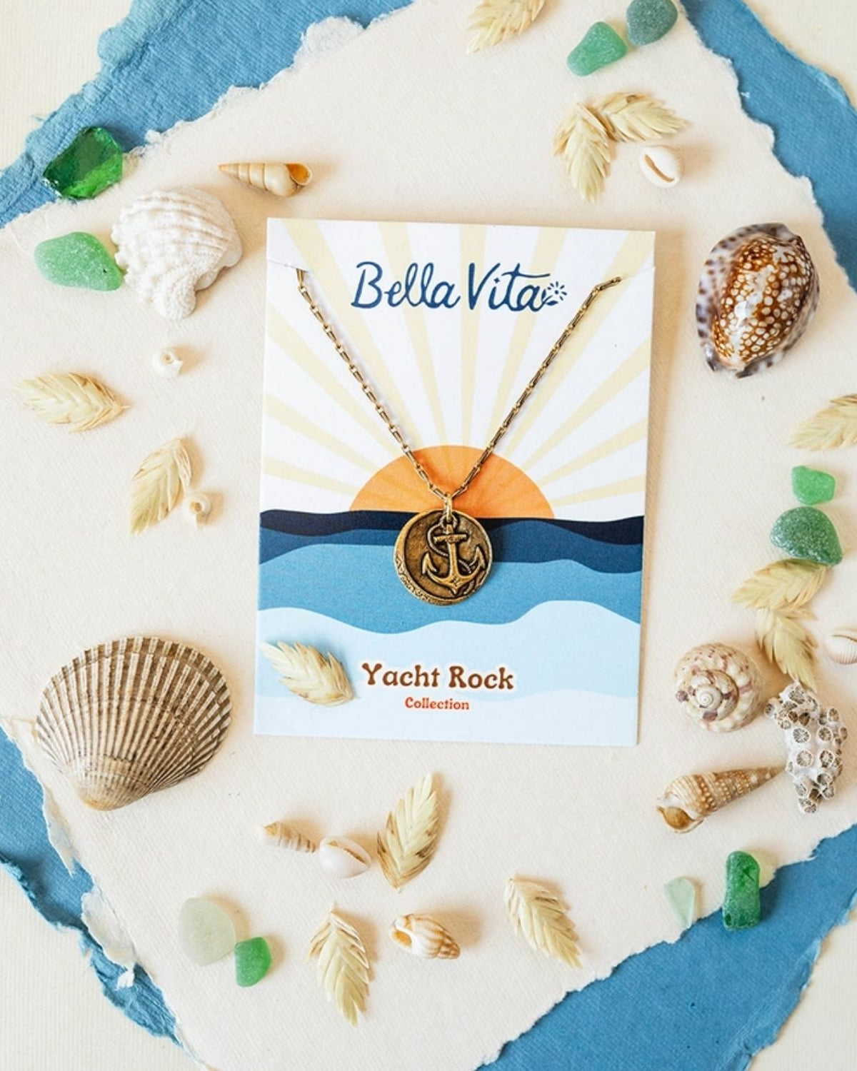 Yacht Rock Anchor Necklace Charm + Pendant Necklaces Bella Vita Jewelry