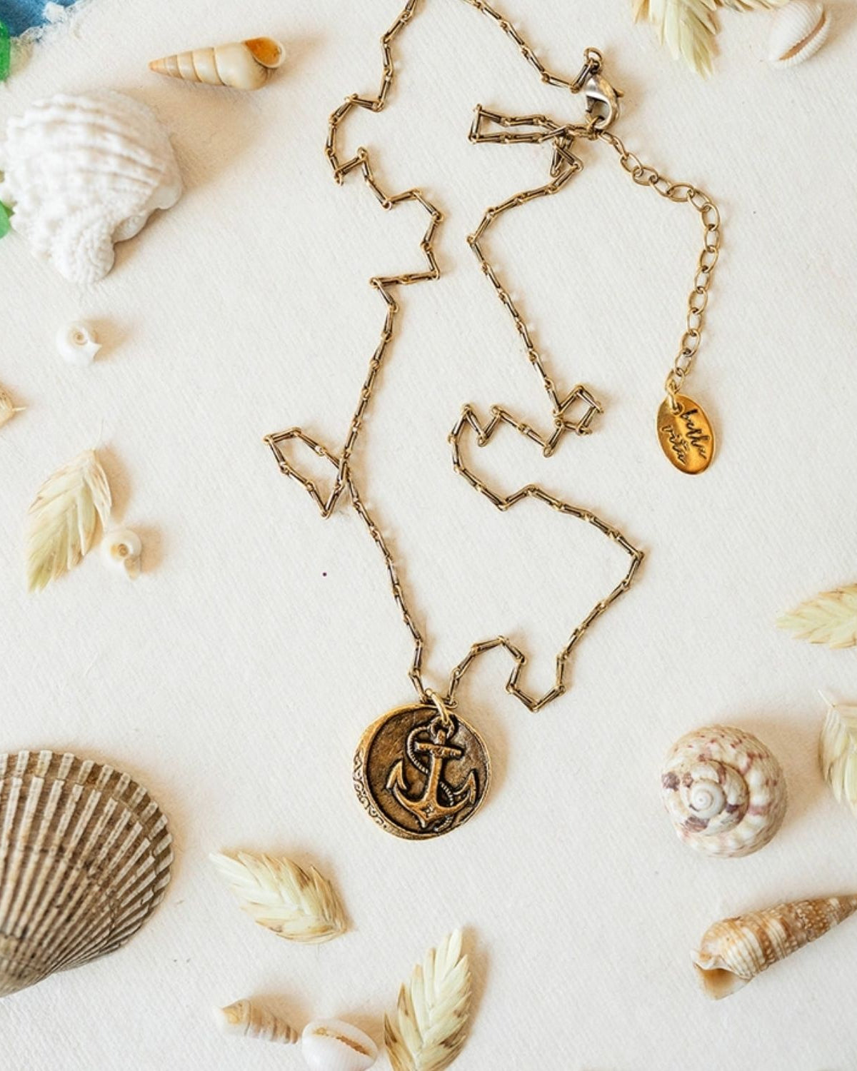 Yacht Rock Anchor Necklace Charm + Pendant Necklaces Bella Vita Jewelry